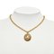 CHANEL Cocomark Round Necklace Gold Plated Women's 2