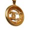 CHANEL Cocomark Round Necklace Gold Plated Women's, Image 3