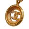 CHANEL Cocomark Round Necklace Gold Plated Women's, Image 4