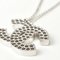 CHANEL necklace pendant here mark CC studs black silver, Image 3