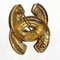 CHANEL Cocomark Matelasse Brooch Gold Color Women's Accessories 4