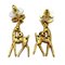 Earrings Coco Mark Rhinestone Bambi Deer Gold from Chanel, Set of 2 2