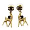 Earrings Coco Mark Rhinestone Bambi Deer Gold from Chanel, Set of 2 1