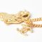 CHANEL Necklace Pendant Chain Women's Men's African Motif Coco Mark CC Rhinestone Gold 6
