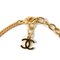 CHANEL Necklace Pendant Chain Women's Men's African Motif Coco Mark CC Rhinestone Gold 4