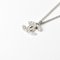 CHANEL Necklace Pendant Coco Mark CC Rhinestone Silver White 3