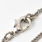 CHANEL Necklace Pendant Coco Mark CC Rhinestone Silver White, Image 4