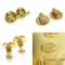 Earrings Cocomark Camellia Gold Vintage Ladies Gp 97p from Chanel, Set of 2 3
