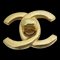 CHANEL brooch here mark gold metal material ladies, Image 1