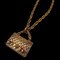 CHANEL 94P Bag Motif Matelasse Necklace Gold Ladies 1