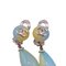 Coco Mark Earrings in Blue from Chanel, 1999, Set of 2 8