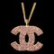 Necklace Pendant with Rhinestone in Rose Gold from Chanel 1