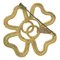 CHANEL Clover Cocomark Vintage Gold Plated 28 Ladies Brooch, Image 2