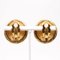 Here Mark Earrings Vintage Gold Plated 93P from Chanel, Set of 2 3