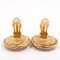 Here Mark Earrings Vintage Gold Plated 93P from Chanel, Set of 2 4