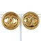 Here Mark Earrings Vintage Gold Plated 93P from Chanel, Set of 2 1
