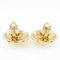 Chanel Here Mark Earrings Matelasse Vintage Gold Plated Ladies, Set of 2 5