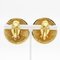 Chanel Here Mark Earrings Matelasse Vintage Gold Plated Ladies, Set of 2 3