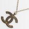 Vintage Coco Mark Necklace Logo in Gold Plate, France, 1998 3