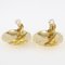 Coco Mark Earrings Matelasse in Gold Plate from Chanel, France, Set of 2 5