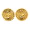 Coco Mark Matelasse Gold Earrings 0049 from Chanel, Set of 2 2
