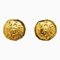 Chanel 2 3 Vintage Logo Lion Earrings Gold Round Type, Set of 2 1
