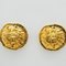 Chanel 2 3 Vintage Logo Lion Earrings Gold Round Type, Set of 2, Image 3