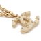 Coco Mark Chain Necklace Pendant Gp Plastic Studs Rhinestone Ivory Gold 06A from Chanel 4