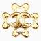 Coco Mark Clover Brooch in Gold Plate from Chanel 1