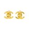 Vintage Coco Mark Turnlock Earrings Gold 96a from Chanel, Set of 2 1