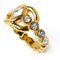 Rhinestone Band Ring in Gold from Chanel 2