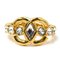 Rhinestone Band Ring in Gold from Chanel 3
