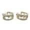 Earrings Coco Mark Hoop B21k Rhinestone Gold Womens from Chanel, Set of 2 4