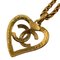 Chanel 95p Heart Here Mark Necklace Gold Womens, 1995 3