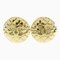 Chanel Coco Mark Earrings Matelasse Vintage Gold Plated Made In France 1988 23 Ladies, Set of 2, Image 1