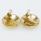 Chanel Coco Mark Earrings Matelasse Vintage Gold Plated Made In France 1988 23 Ladies, Set of 2 5