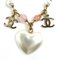 Coco Mark Heart Motif Fake Pearl Rhinestone Bracelet from Chanel 2
