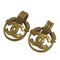 Cocomark Circle Swing Earrings in Gold from Chanel, Set of 2 1