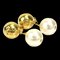 Chanel Earrings Metal/Fake Pearl Gold X White Ladies, Set of 2 1