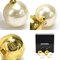 Chanel Earrings Metal/Fake Pearl Gold X White Ladies, Set of 2 5