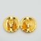 Vintage Round Matrasse Coco Earrings from Chanel, Set of 2 5