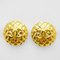 Vintage Round Matrasse Coco Earrings from Chanel, Set of 2 2