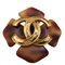 Tortoiseshell Pattern Here Mark Brooch in Brown from Chanel 1