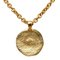 CHANEL Cocomark Sun Motif Necklace Gold Plated Women's 3