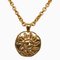CHANEL Cocomark Sun Motif Necklace Gold Plated Women's 1