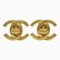 Chanel Earring Earring Gold Gold Plated Gold, Set of 2 1