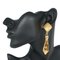 Chanel Tie Motif Earrings Here Mark Vintage Gold Plated Ladies, Set of 2 2