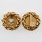 Vintage Logo Coco Mark Earrings in Gold Plate from Chanel, France, Set of 2 4
