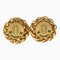 Orecchini vintage con logo Coco Mark placcati in oro di Chanel, Francia, set di 2, Immagine 1
