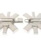 Spilla Snowflake Coco Mark con placca a 2 file in metallo e strass 05a di Chanel, set di 2, Immagine 4